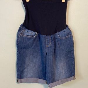 Denim Bermuda maternity shorts